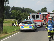 Der Opel Corsa wurde von der Fahrbahn geschleudert - Bild FF Mössingen