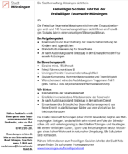 Ausschreibung FSJ - 2019