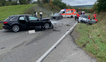 Die Einsatzstelle auf dem Nordring Mössingen