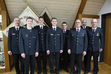 Die geehrten, beförderten und verabschiedeten Feuerwehrangehörige der Abteilung Öschingen