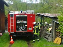 Für den angrenzenden Schuppen bestand keine Gefahr.