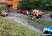 Die Einsatzstelle auf dem Nordring