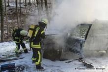 Ein Trupp unter Atemschutz konnte das Feuer mittels einem Schaumrohr rasch ablöschen.