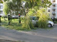 Einsatzstelle in der Weidenstraße im Stadtteil Bästenhardt