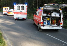 Ein Großaufgebot an Rettungskräften war zur Einsatzstelle ausgerückt.