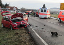 Die Unfallstelle auf der B 27