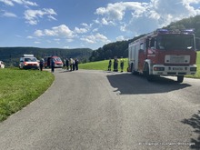 Bereitstellungsraum Wanderparkplatz Bergrutsch