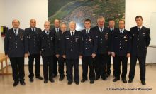Die Geehrten (von links): Günther Keinath, Markus Flur, Wolfgang Bitzer, Peter Röhm, Martin Zürn, Horst Knöpfler, Hans-Jörg Bubeck, Adelbert Baur, Klaus Welte, Wilfried Boll und Bernd Strohmaier.