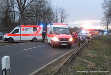 Die Einsatzstelle auf der L 383