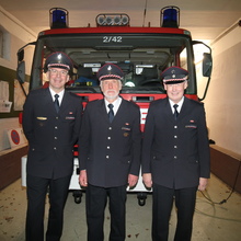 Verabschiedung von Martin Wessely (Links), Rolf Buck (Mitte) und Dieter Steinhilber (Rechts)