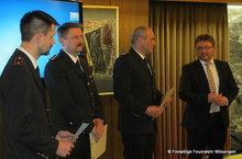 In den Ämtern bestätigt: V.L. Jürgen Steinhilber, Thomas Schlegel (beide Abt. Belsen) und Markus Flur (Abt. Mitte).