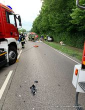 Die Einsatzstelle auf der B27