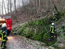 Die Einsatzstelle Nahe der Talheimer Wasserfälle