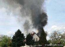 Die Rauchsäule war weithin sichtbar