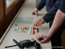 Auch LEGO Bausteine kamen zum Einsatz: eine komplexe Struktur soll per Funk übermittelt werden.