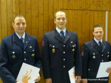 Geehrt wurden unter anderem die Mössinger Jugendwarte Andreas Steger, Frank Wagner und Patrick Flammer (von links).